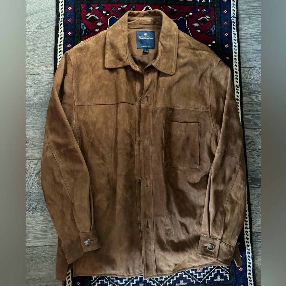 Brooks Brothers Men's Small Suede Jac-Shirt